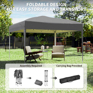 10 x 10 folding tent with carry bag, grey