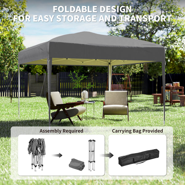 10 x 10 folding tent with carry bag, grey