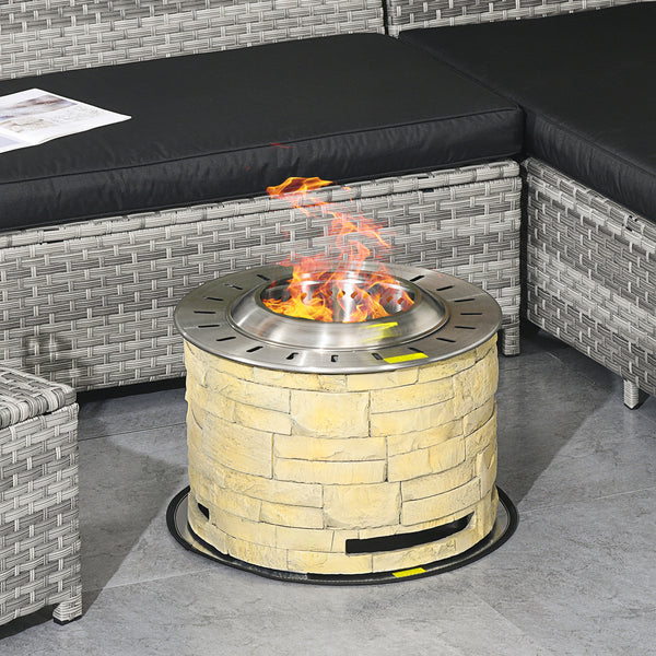 Smoke-free wood-burning fireplace with rug