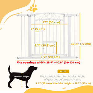 Dog gate with small door