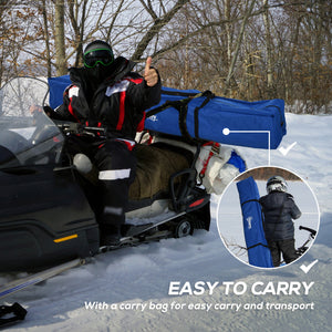Pop-up ice fishing shelter for 4 people with carrying bag – Black