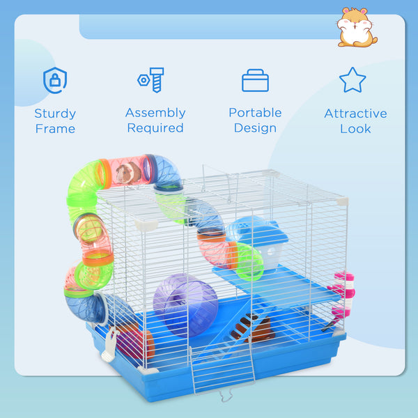 2-tier cage with tunnel system