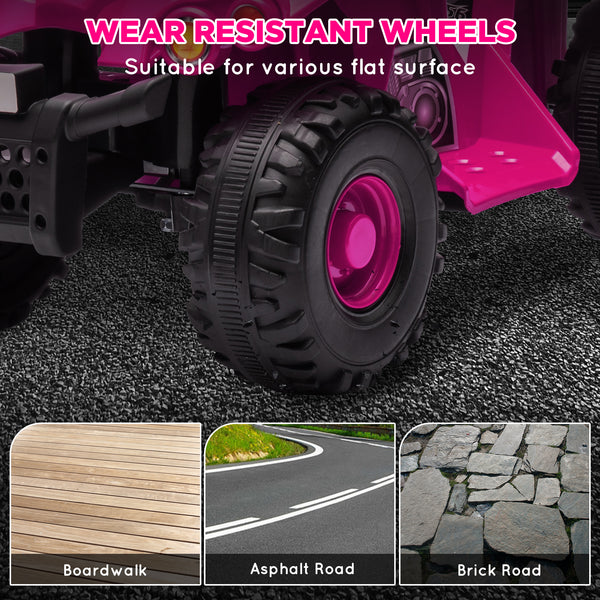 6V mountain bike with music, pink