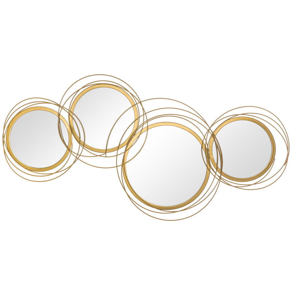 Wall decor, round mirror with frame