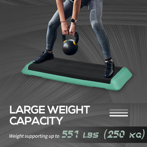 43" 3-Level Adjustable Aerobic Stepper Black and Green