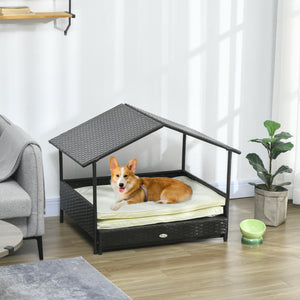 Extendable outdoor wicker niche with soft cushion and washable cover