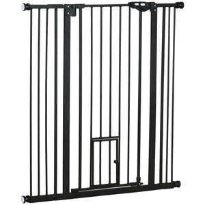 Black dog safety gate