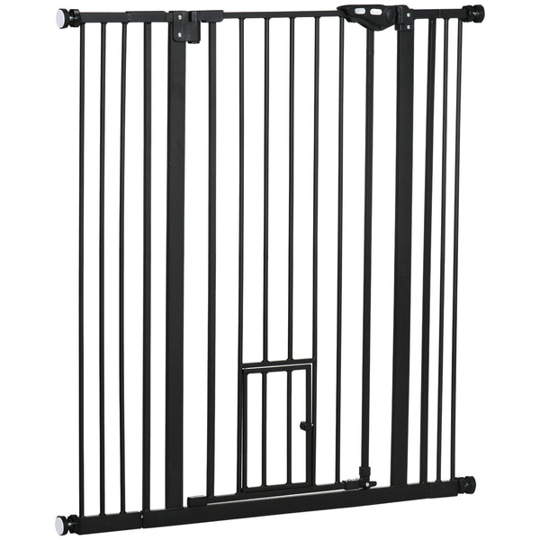 Black dog safety gate