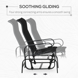 Rocking chair in breathable mesh fabric, black