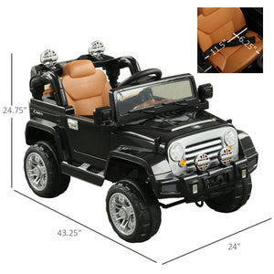 Jeep Power Wheels 12V with Remote Control, Black