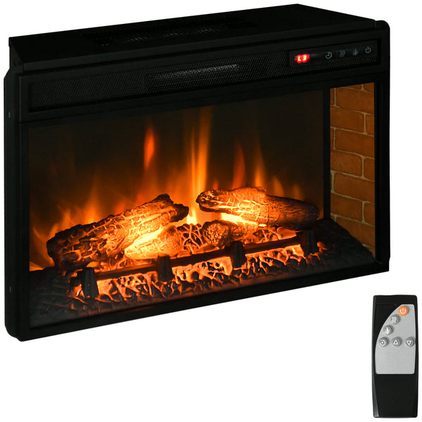 27-inch 1400W Built-in Electric Fireplace, Black