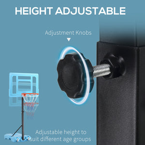 Pool Basketball Hoop, Adjustable Height 36.7-48.9", Blue