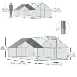Outdoor chicken coop with shelter and lockable door