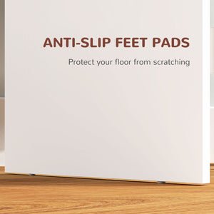 Dressing table with mirror, drawers and compartments, white