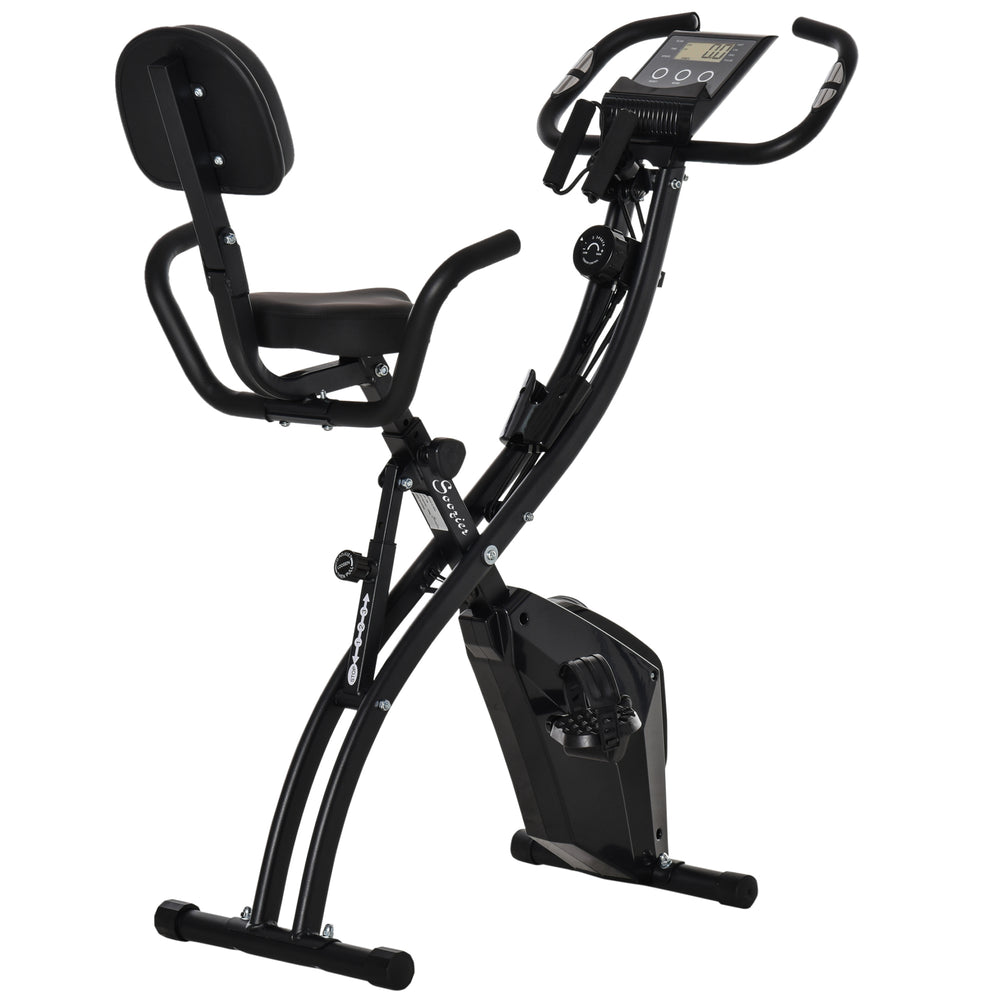 3-in-1 Folding Exercise Bike with 8-Level Magnetic Resistance, Black