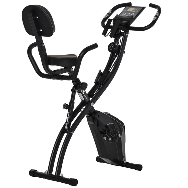 3-in-1 Folding Exercise Bike with 8-Level Magnetic Resistance, Black
