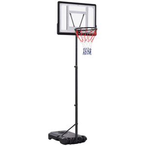 Adjustable height basketball hoop