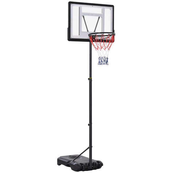 Adjustable height basketball hoop