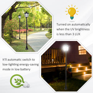 Solar-powered outdoor garden torch, 6 LEDs, water-resistant