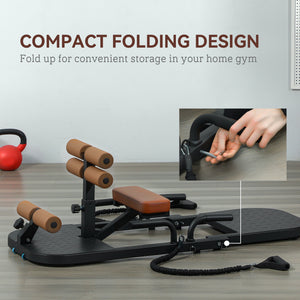 Foldable Squat Machine with Push-Up Stand, Versatile Butt Workout Equipment
