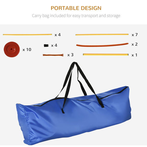 Portable dog agility training obstacle set