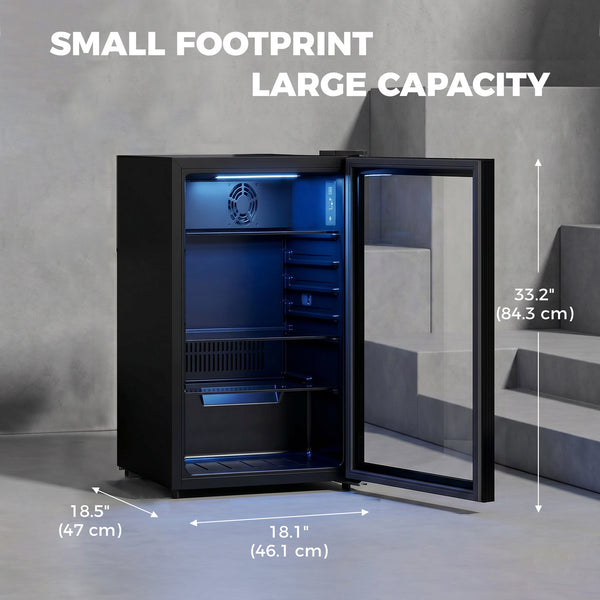 3.2 cu. ft. Beverage Refrigerator, 128-Can Capacity, Black