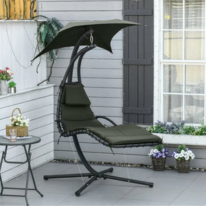 Floating chaise longue, anthracite grey
