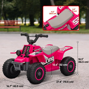 6V electric quad for children, pink