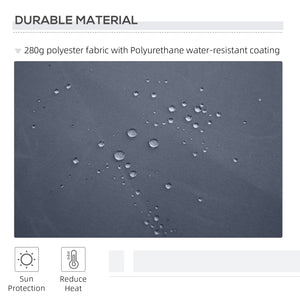 11.8 x 8.2 ft Retractable Patio Awning, Gray 
