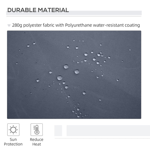 11.8 x 8.2 ft Retractable Patio Awning, Gray 