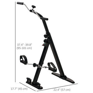 Foldable Leg Exercise Bike with LCD Display for Seniors