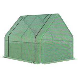 Raised outdoor steel planter with greenhouse