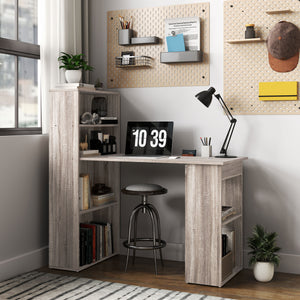 Computer desk with storage and shelf
