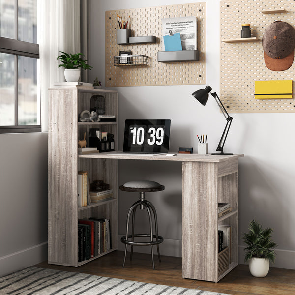 Computer desk with storage and shelf