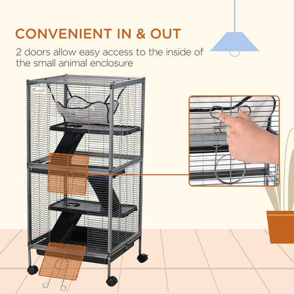 4-Tier Rolling Cage for Rodents
