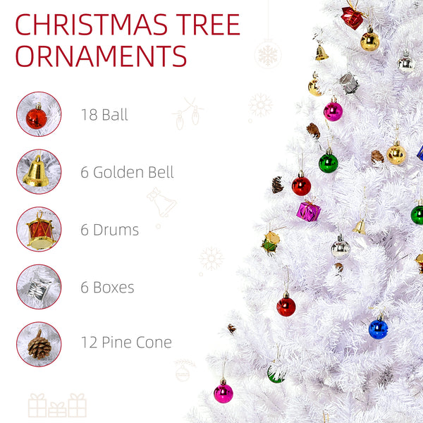5ft White Artificial Christmas Tree with Decorations