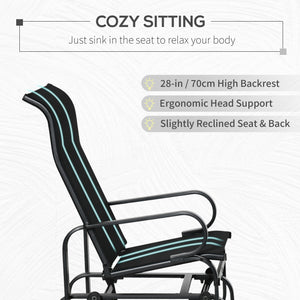 Rocking chair in breathable mesh fabric, black