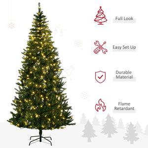 7.5ft Pre-Lit Artificial Christmas Tree with Warm White LED Light