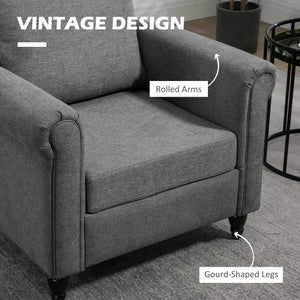 Upholstered occasional chair with armrests and rubberwood legs, light grey