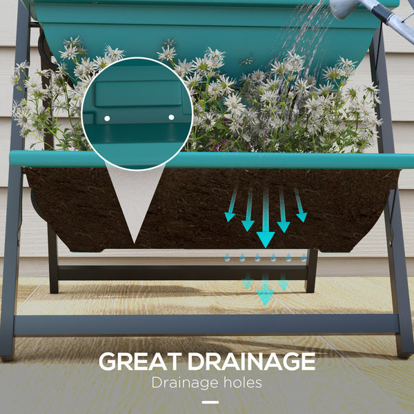 3-Tier Vertical Raised Garden Bed with 5 Trays for Outdoor Plants