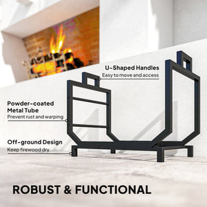 Log rack with carrying bag