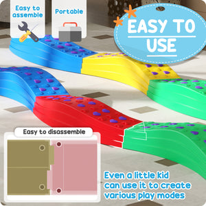 8-piece balance beams for children with non-slip pads
