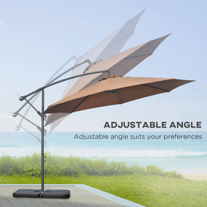 9.5-foot cantilever parasol, coffee color
