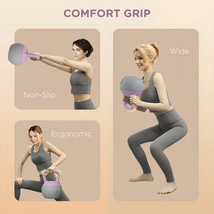 22 lb kettlebell with non-slip handle and stable base – Purple