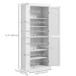 Kitchen cabinet with 4 doors, white