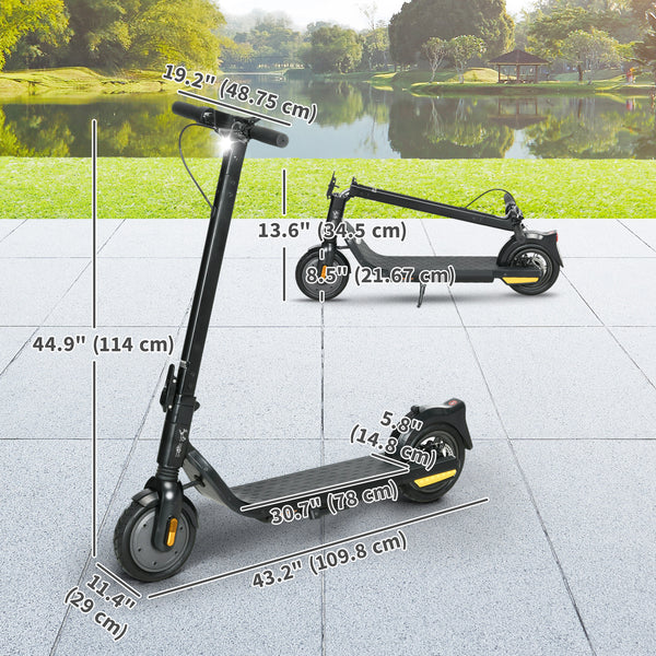 Foldable electric scooter with lighting, black