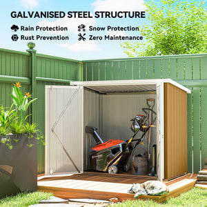 Metal garden shed with double door