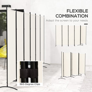 6-panel folding screen, UV30+ protection, beige