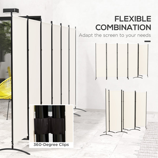 6-panel folding screen, UV30+ protection, beige