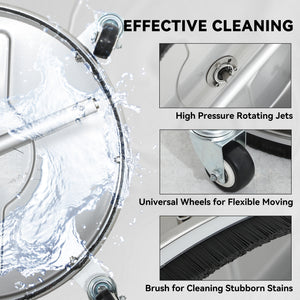 18" High Pressure Surface Cleaner with 4 Wheels